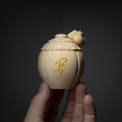 おしどり薬壺完成です。