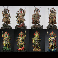 愛染明王と四天王の修復が完了しました。