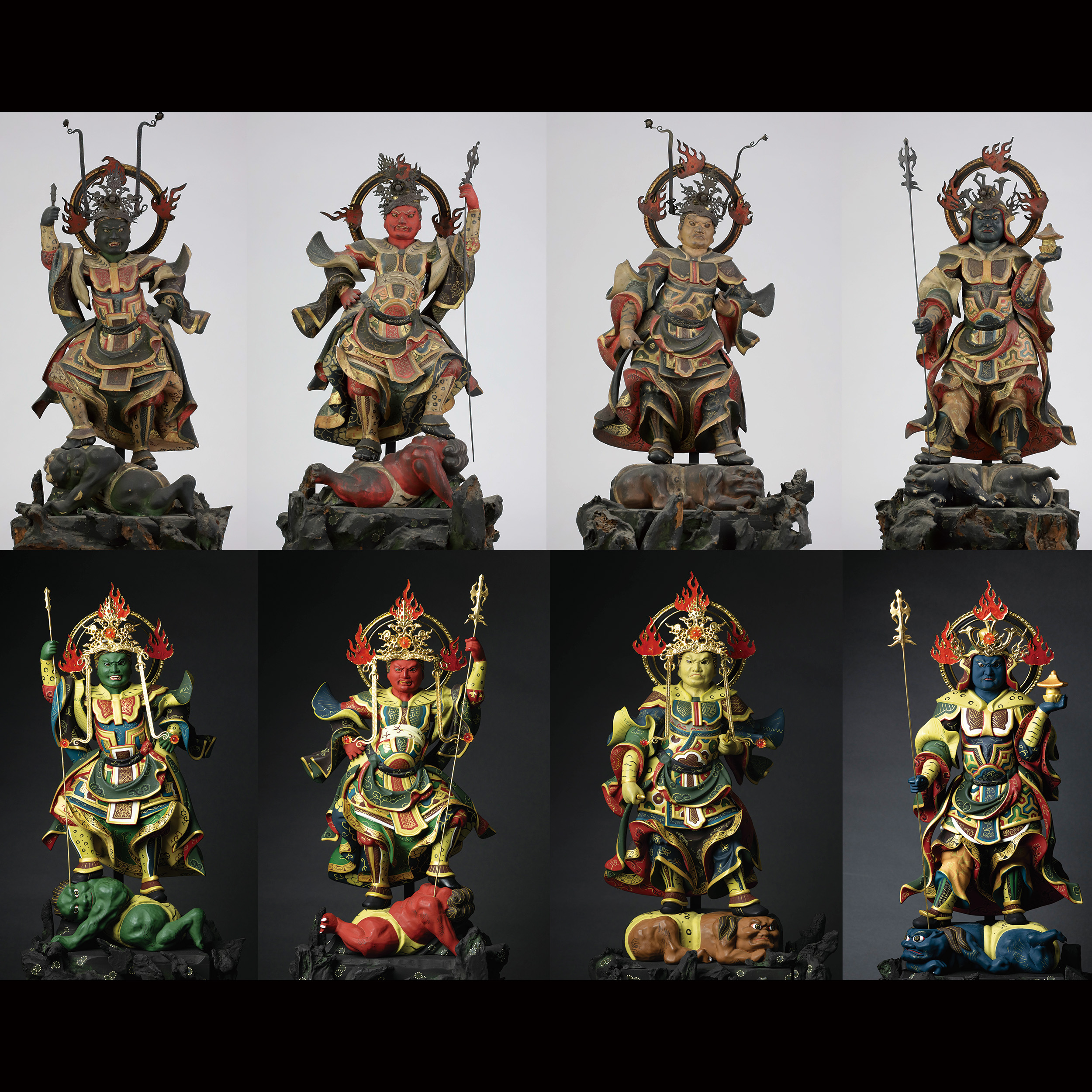 愛染明王と四天王の修復が完了しました。 | 京都の仏師 宮本我休