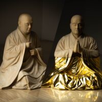 善導大師、法然上人像の制作が進んでいます。
